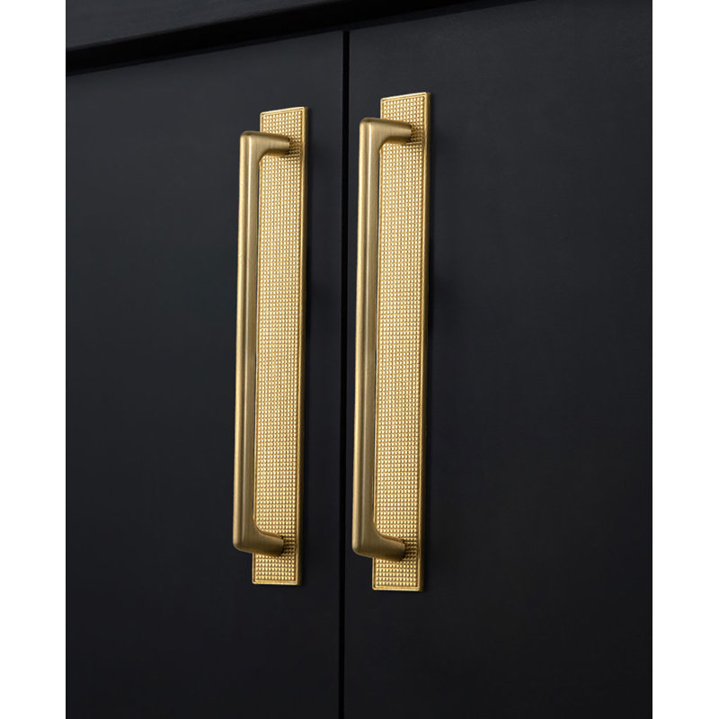 Ensemble de poignées de bar avec plaque arrière classique (G017), 7.6", Bronze champagne