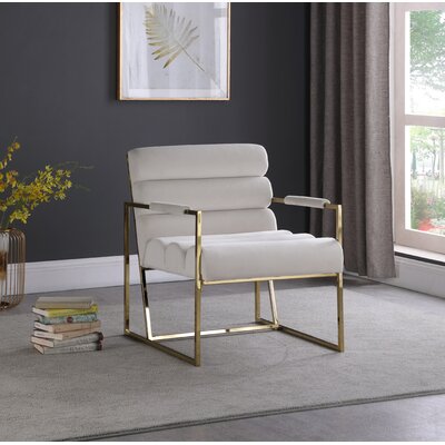 Everly Quinn Elborough Velvet Armchair & Reviews | Wayfair