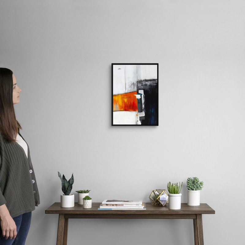 Reproduction d'art sur toile, Cadre flottant noir, H 18 po x l 14 po x P 1,75 po