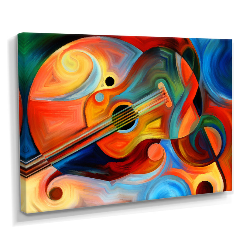 «Music and Rhythm - Abstract», reproduction d'art sur toile encadrée, H 8 po x l 12 po, Toile tendue, Ne s’applique pas