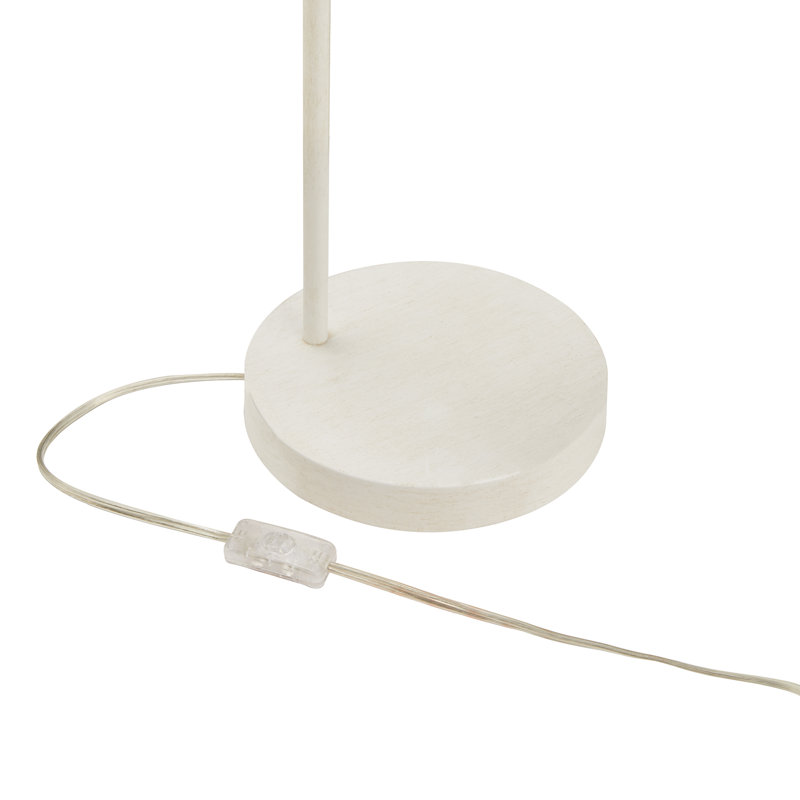 Lampe de table en acier 23,63 "Kialani, Blanc