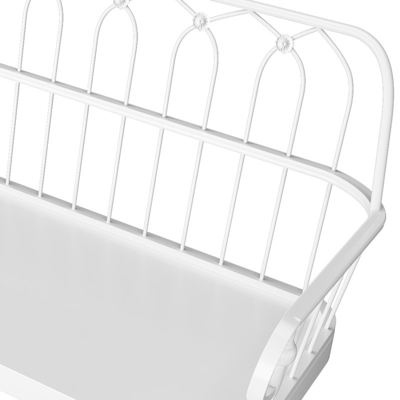 Banc en métal Modern, Blanc