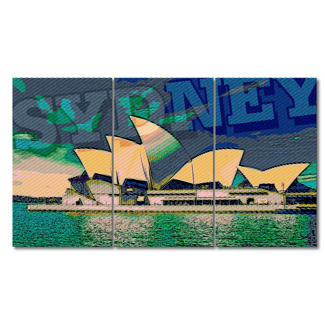 Sydney 3 Piece Graphic Art on Canvas Set