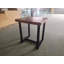 Petite table à thé 2 pièces, table de chevet en noyer, table d'appoint en MDF, table de canapé avec pieds en métal