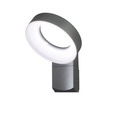 Anthracite 35.5cm H Integrated LED Outdoor Armed Sconce