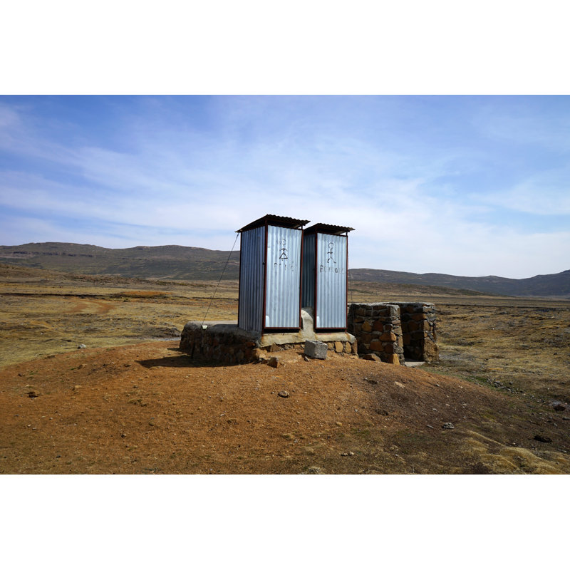 Isolated Toilet In Sani Pass by Riverwill - Wrapped Canvas Print, 30cm H x 46cm W