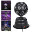 Fête de fête avec lumières disco en forme de boule disco 3 lumières à DEL activées par le son et stroboscope rotatif à lumière RVB 110 V 30 W