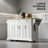 54" Black Farmhouse Kitchen Island with Drop Leaf, 4 Doors & 3 Drawers, Rubber Wood Top, Wheels-1243030381