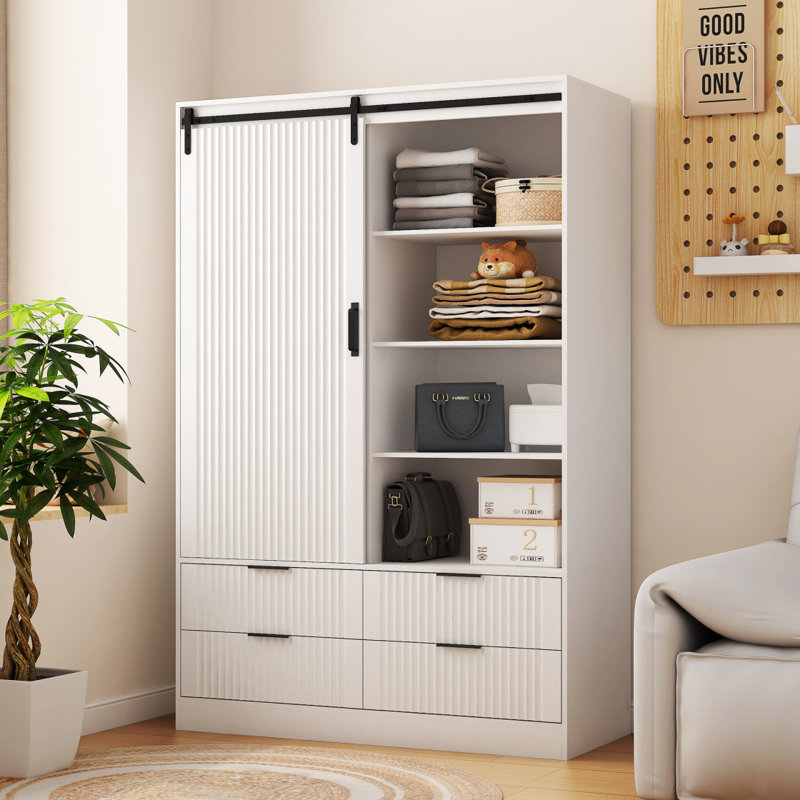 Armoire de rangement haute avec garde-robe de chambre à coucher