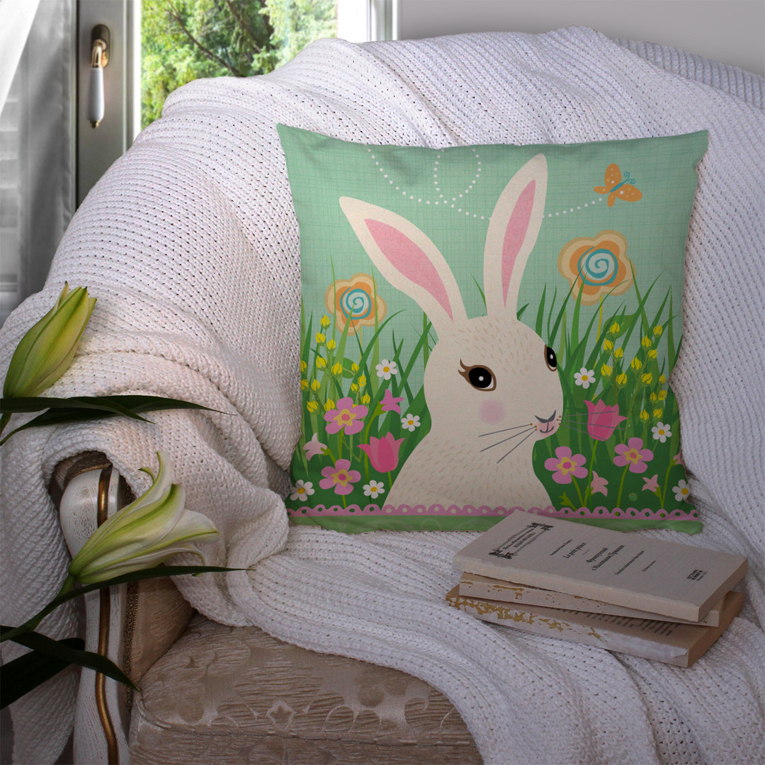 Easter Bunny Rabbit Indoor/Outdoor Throw Pillow Caroline's Treasures