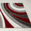 Tapis rouge à motif géométrique Koo-969666608