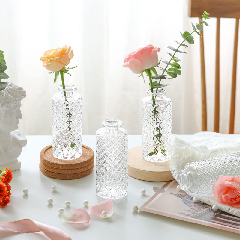 Derick Glass Table Vase, Clear