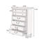 Commode de style chambre à coucher avec tiroirs en cerisier foncé 1 pièce