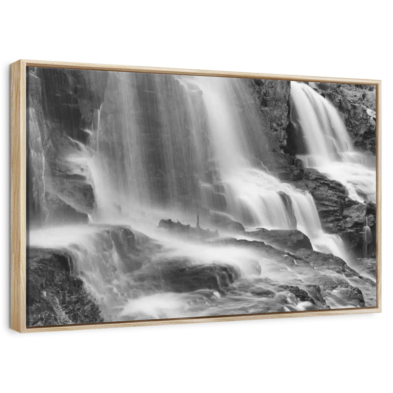 Lac Supérieur I, Cadre flottant en bois naturel, 46 po x 31 po