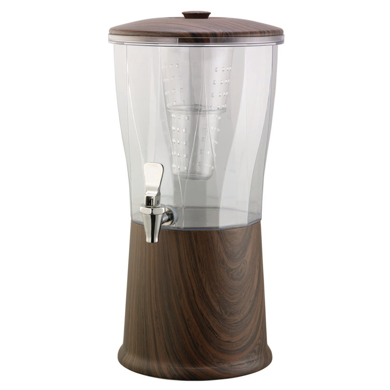 Acier inoxydable avec infuseur 3 gallons, Bois foncé