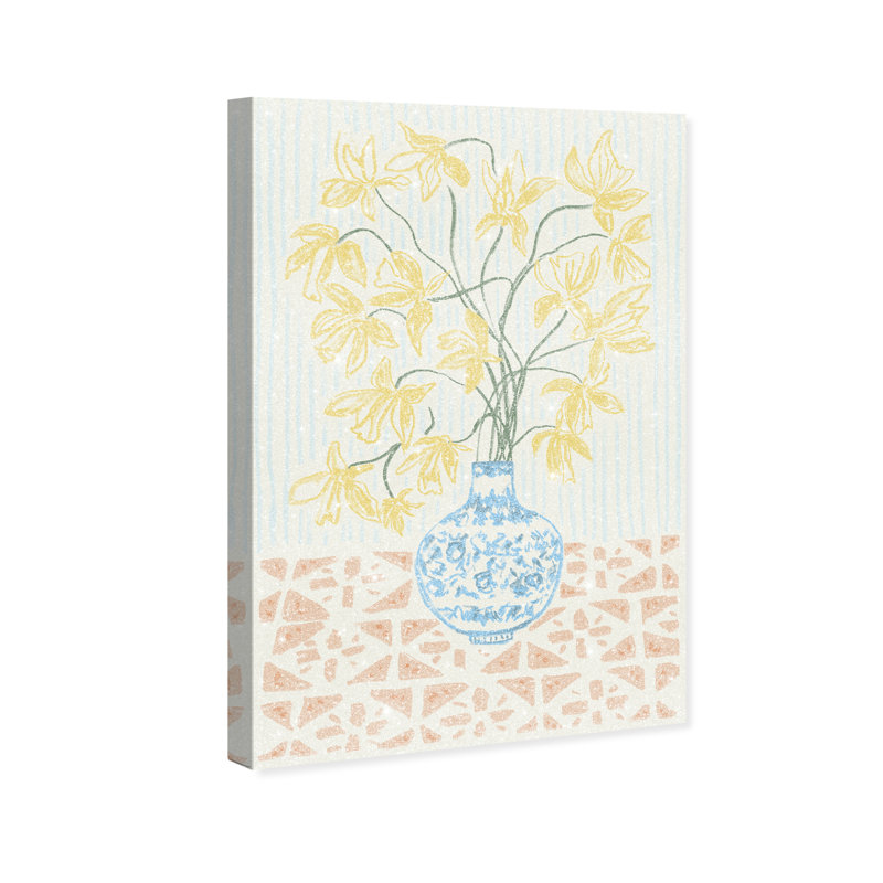 Yellow Iris Summer Print by Oliver Gal, 15"H x 10"W, Gallery Wrapped