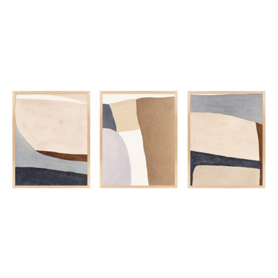 Divided By 3 In Blue Print by Julia Balfour