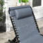 Chaise de jardin pliante pour l'extérieur - avec 4 sièges inclinables et siège en filet gris