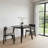  43" Black Wood Dining Table