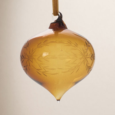 Etched Bauble Ornament 3"x 3.25"