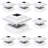 White Solar Powered Integrated LED Fence Post Cap Light 3.5 In. X 3.5 In. with Base Adapter Included Pack-109703069