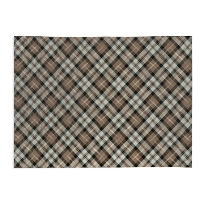 Tapis de cuisine à carreaux Anthony, Taupe, Rectangle 4pi x 6 pi