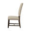 Set of 2 Beige & Smokey Black Fabric Dining Chairs, Modern & Comfortable Seating