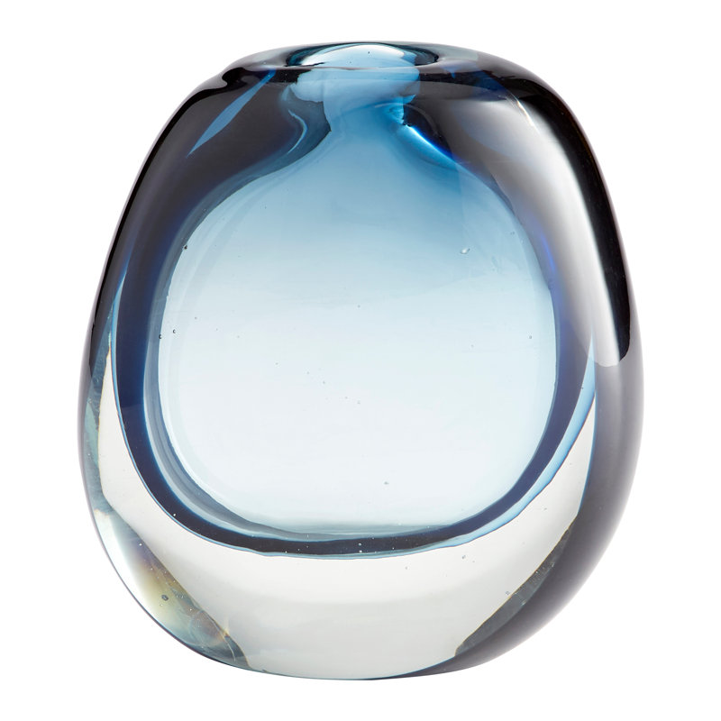 Jacinta Glass Table Vase, 8" H x 7.25" W x 4.25" D