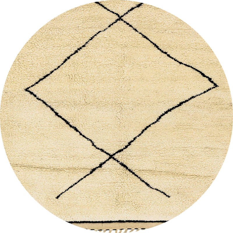 Abstract Indoor Rug, Round 4'