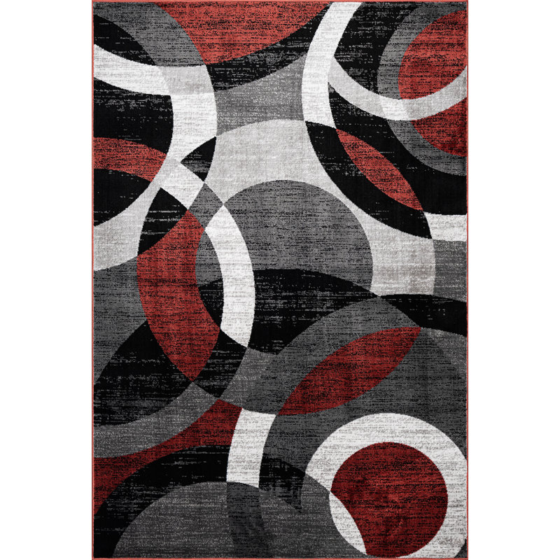 Abstract Area Rug, Terra, Rectangle 200 x 290 cm