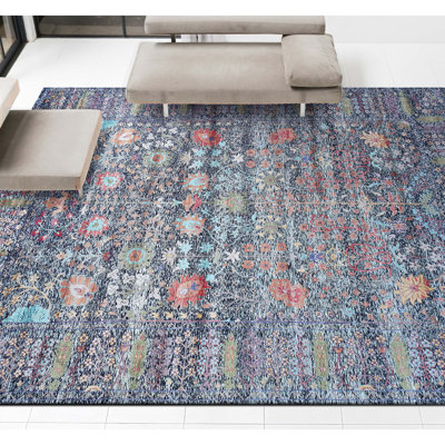 Tapis rectangulaire noué à la main