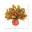 Fall Leaves Arranged in Glass Pumpkin Vase