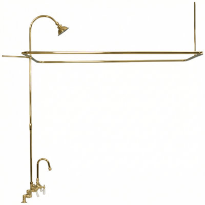 Strom LivingThe Deck Mount Enclosure Shower Set with 1.75 GPM & 4 7/8" DiameterConnector Standard/Shower Head in
