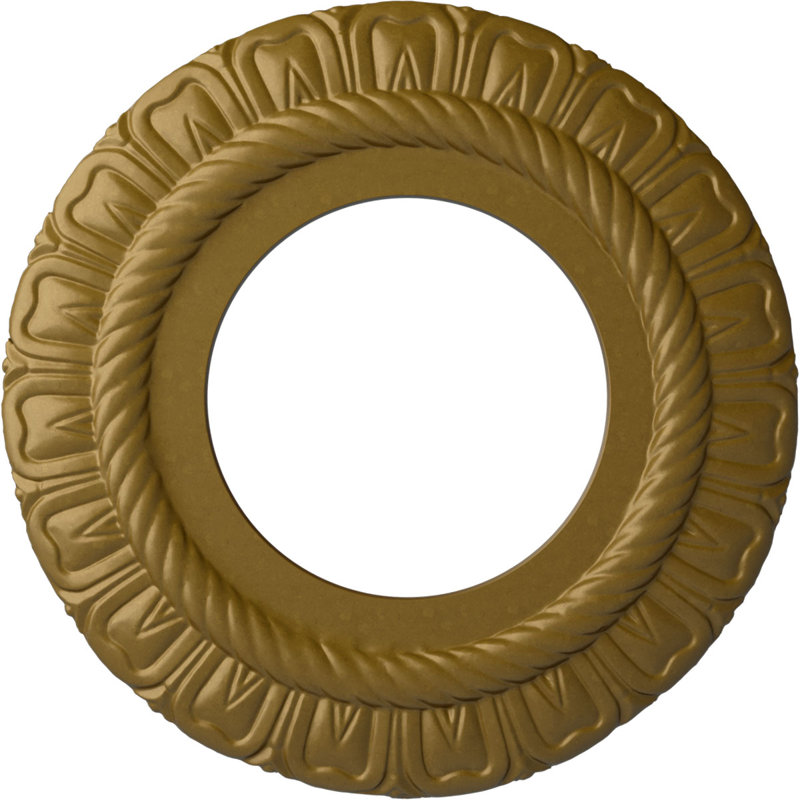Médaillon de plafond H 9 po x l 9 po x P 0,5 po Claremont, Doré