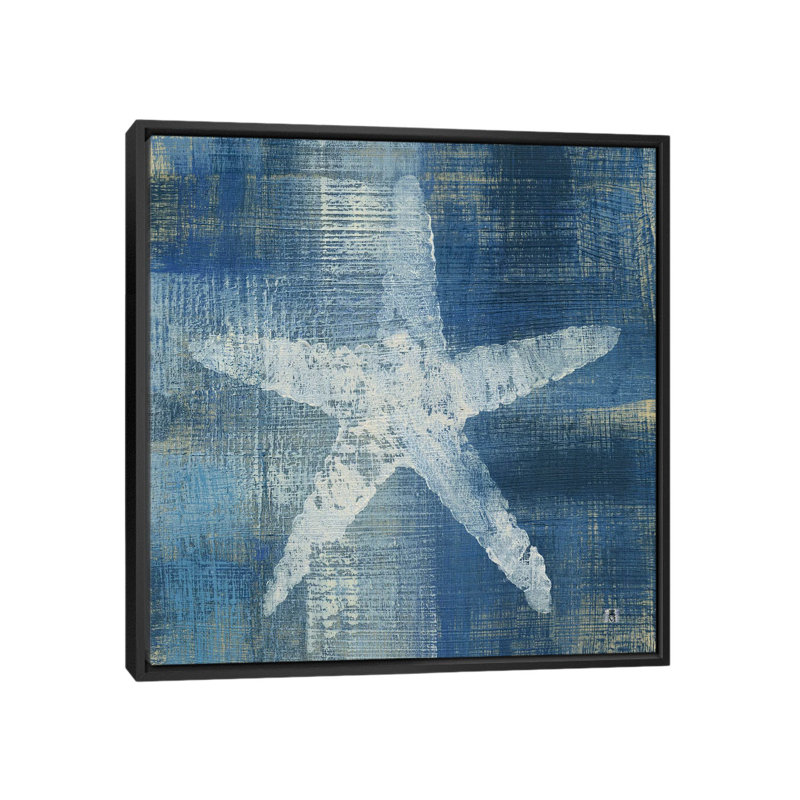 Batik Seas II par Studio Mousseau - impression sur toile tendue, H 12 po x l 12 po x P 1,5 po, Toile avec cadre noir