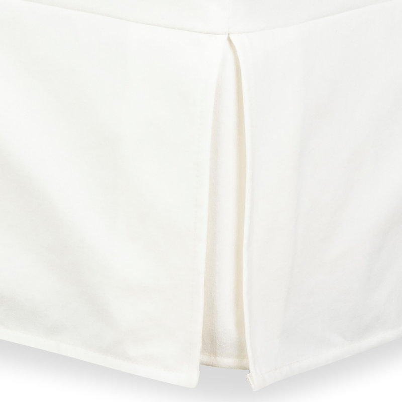 Cranbrook Upholstered Ottoman, Lena Off White Performance Linen Blend