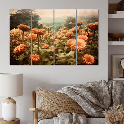 Ensemble de salon art floral mural