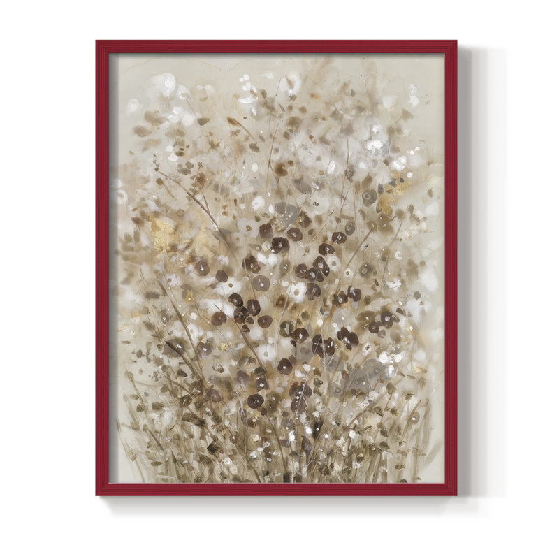 «Flourish I», reproduction encadrée - bois massif, H 30 po x l 24 po, Rouge