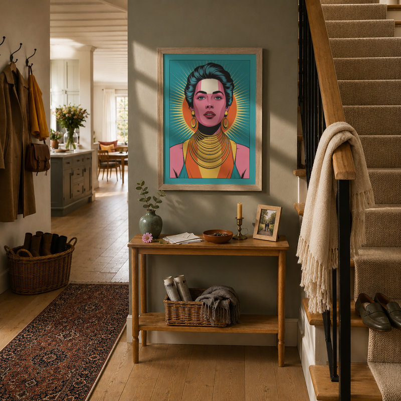 Radiant Gaze Pop Art - Print, A2 - 59.4 x 42.0 cm, Oak