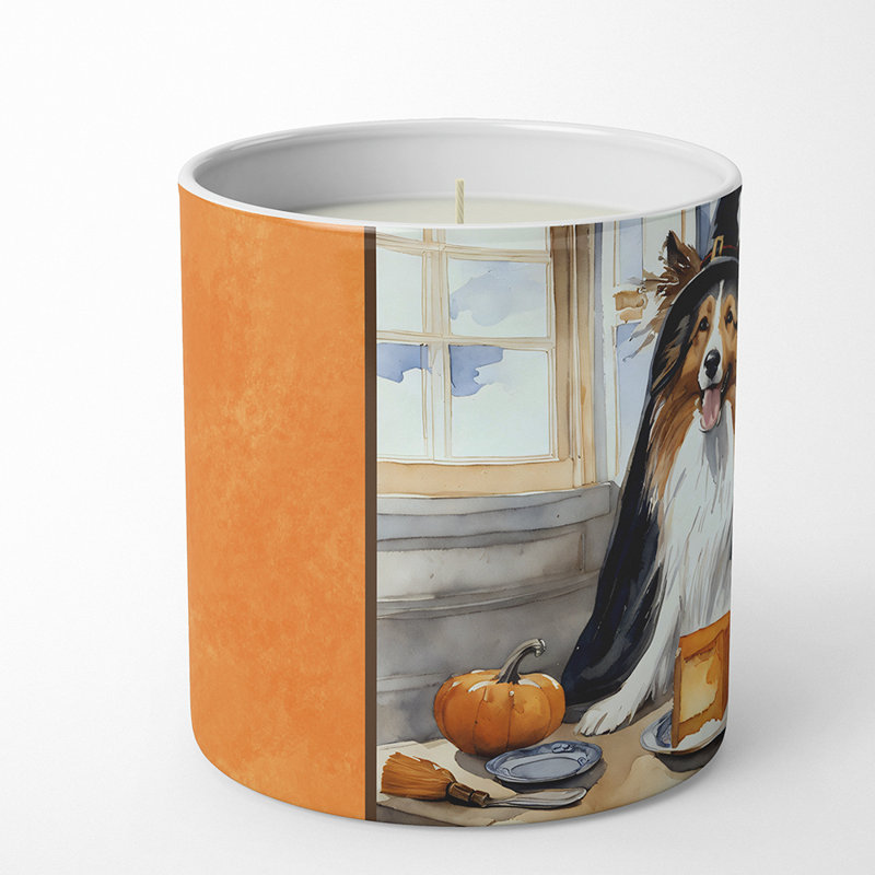 Bougie parfumée Pumpkin Pie avec support en céramique
