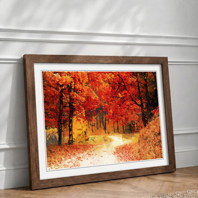 Path Through The Forest At Autumn - Single Picture Frame Painting