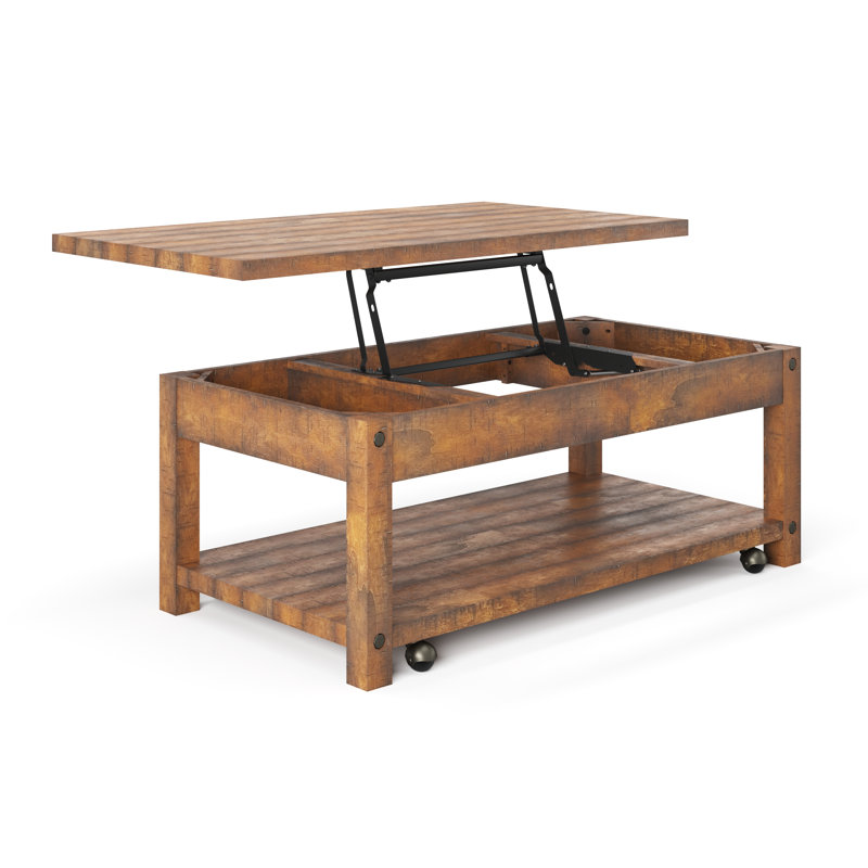 Table basse à plateau relevable avec rangement Hallberg