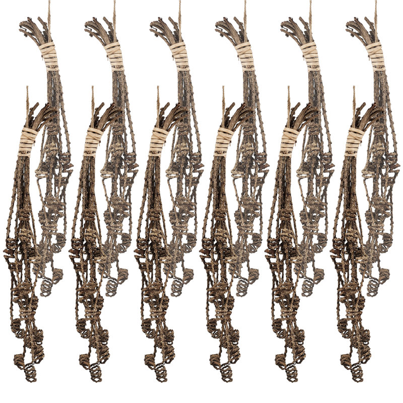 9 Piece Cluster Twig Triple Spring   Set of 12   20"   Natural