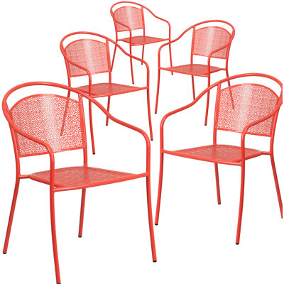 Fauteuil de patio intérieur / extérieur en acier à dossier rond Oia