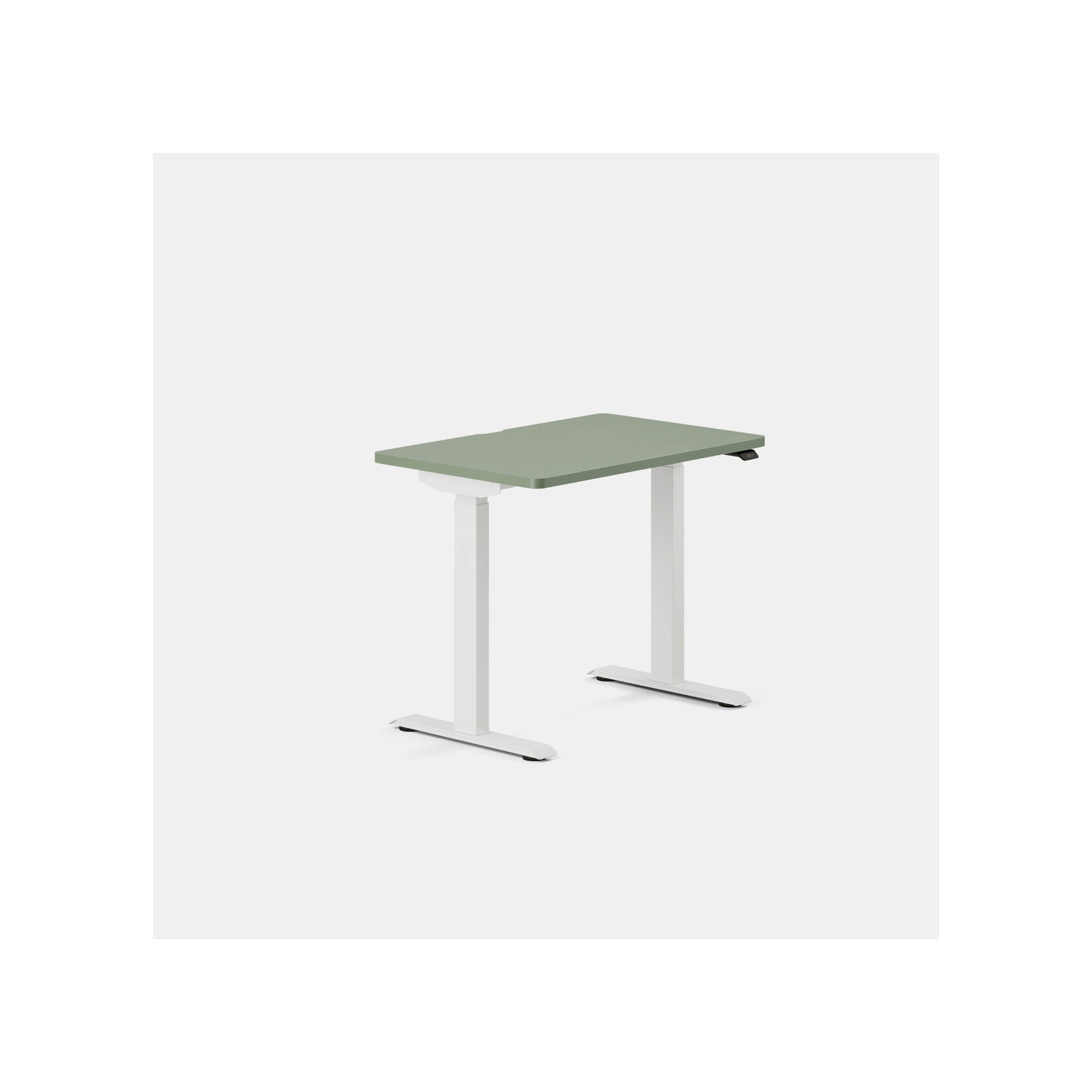 Duo Standing Desk, Sage, White, 47.3" H x 36" W x 24" D