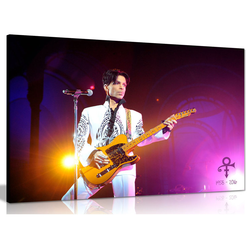 Prince Purple Rain Tribute - Wrapped Canvas Print, 61cm H x 91cm W