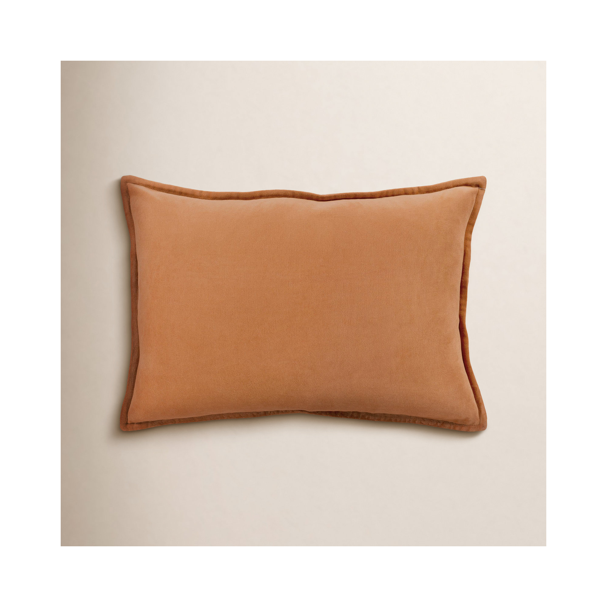 Norwin Cotton Throw Pillow, Orange, 13"H x 19"W, Down