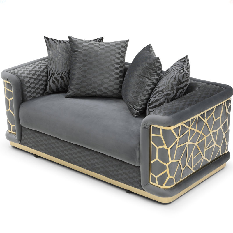 Causeuse de salon Talia G0997A-L, Gris foncé