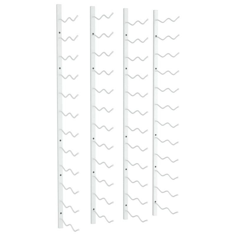 Blackburn 24 Bottle Wall Mounted Wine Bottle Rack, White, 22,5 x 2,5 x 116 cm