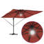 Roma Parasol with LED Strip Lights Aluminium and Polyester Garden Shade-515771277-515771279